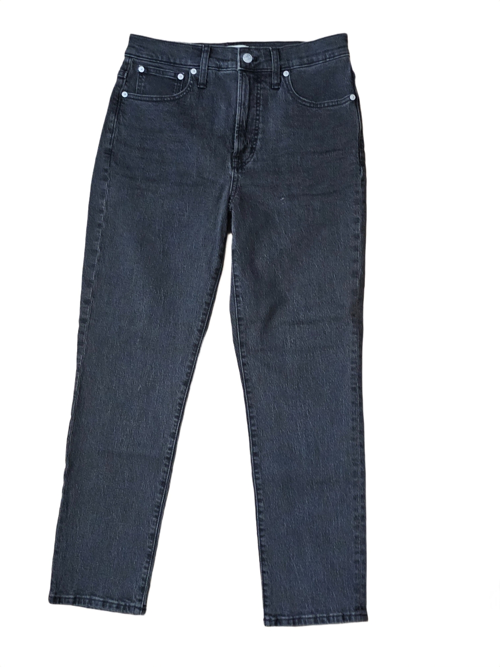 Madewell Classic Straight Jeans Women’s 28 Black High Rise Stretch Denim